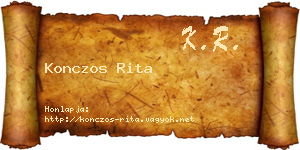 Konczos Rita névjegykártya