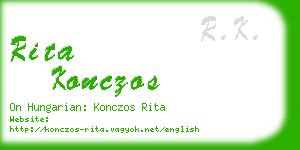 rita konczos business card